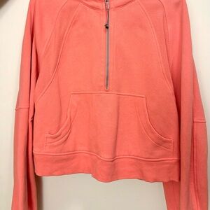 Lululemon Athletica Cropped Long Sleeve Hoodie Half Zip